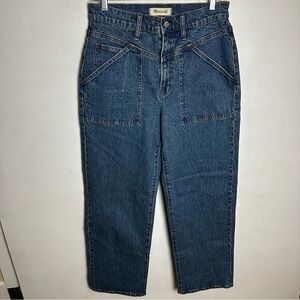 Madewell The Perfect Vintage Wide Leg Jeans Women's Size 29 Blue Denim 90s y2k